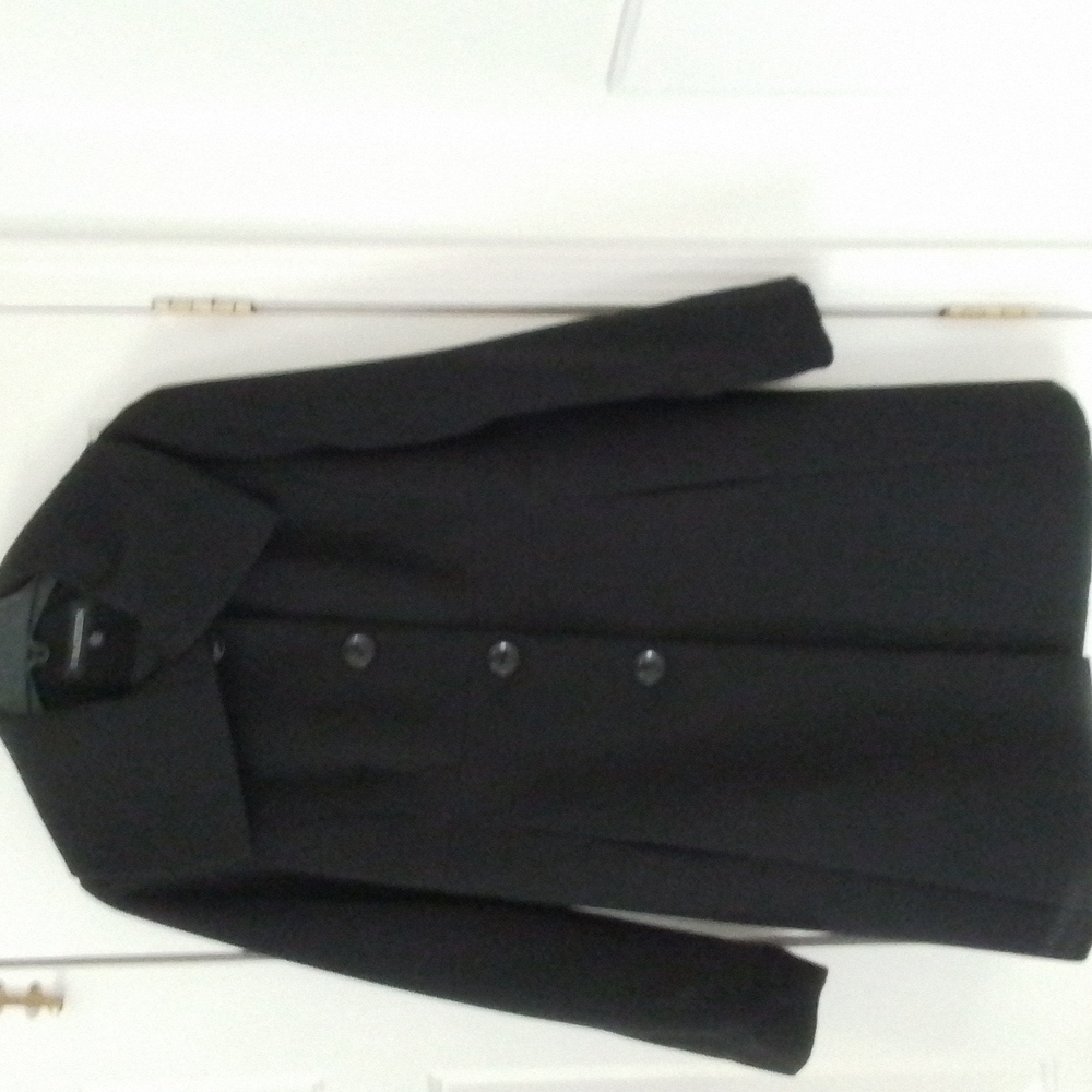 Knee length Black coat